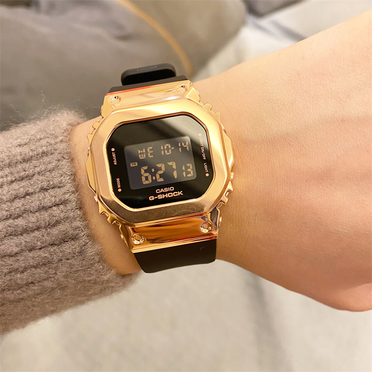 卡西欧G-SHOCK金属小方块防水手表GM-S5600-1/S5600PG-4/1 MF-图0