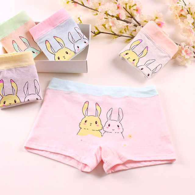 Children S Underwear Female Cotton Big Children Girls Underwear Baby Four Pointed Pants 1 13 Years Old
