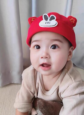 红色秋冬春男女童百搭雅痞帽