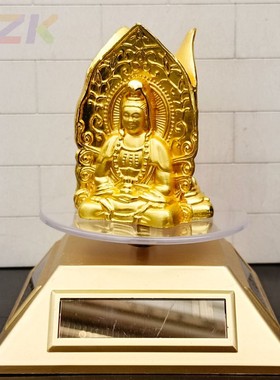 太阳能底合金三面佛像汽车摆件高端厂家直销高端淘宝代发抖音代v1