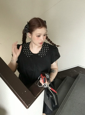小众波点蝴蝶结甜美鸭嘴夹