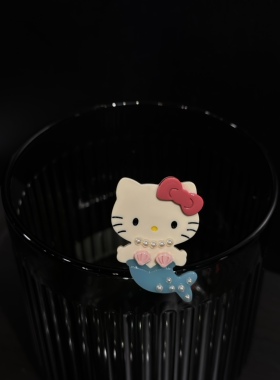 超萌人鱼kitty猫发夹可爱少女感
