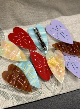 小众设计感烟花鸭嘴发夹