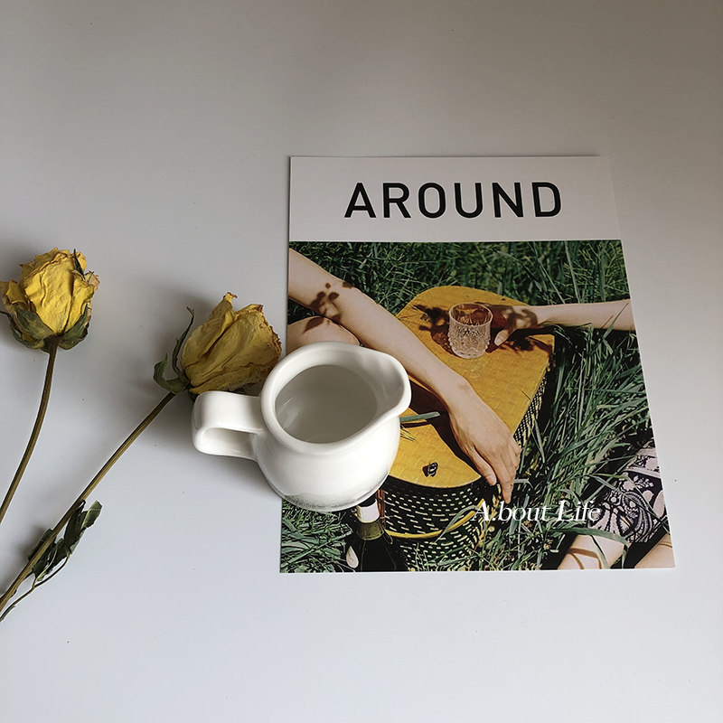 「About Life」纯白新款带把手奶罐可爱复古陶瓷奶勺小奶杯酱料杯,淘宝优惠券,粉丝福利购,淘宝优惠卷