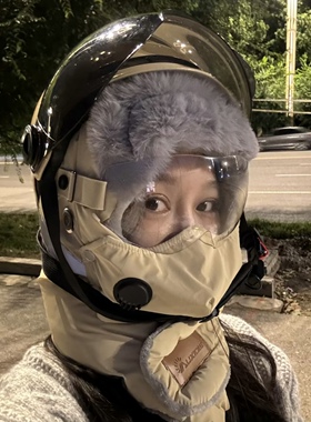 【保暖神器】骑行帽子女冬季加绒加厚挡风保暖防寒面罩防雨雷锋帽