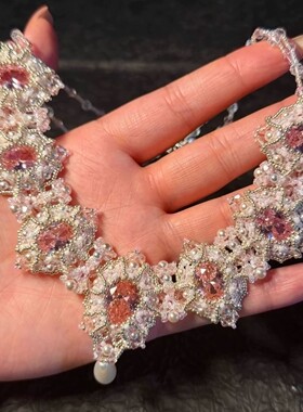 卢浮宫项链材料包diy手工串珠保色显白爆闪气质送闺蜜女友高质量
