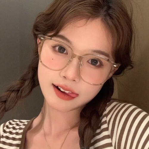 超轻黑框眼镜近视女网上可配度数防蓝光变色大框显瘦素颜眼睛框架 - 图2