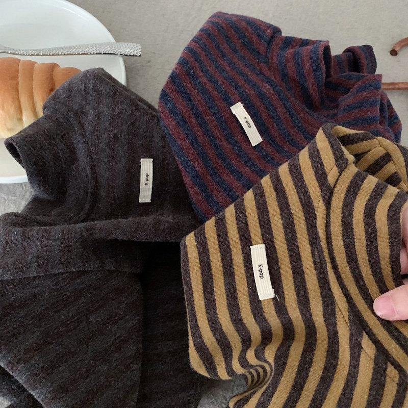 男女童加绒条纹打底衫冬季新款儿童一体绒长袖T恤女宝宝保暖上衣,淘宝优惠券,粉丝福利购,淘宝优惠卷