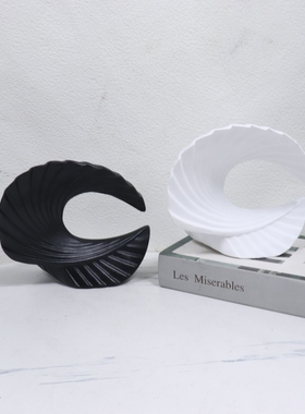 创意几何海浪树脂酒柜家居摆件