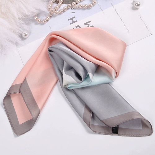 Универсальный небольшой шелковый шарф, в западном стиле