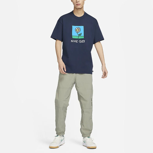 Nike/耐克正品夏季休闲圆领透气男子运动短袖T恤 FB8139-410 - 图1