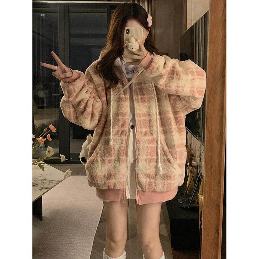 加厚小香风羊羔毛绒外套女2025秋冬季新款独特超好看韩系棉衣棉服,淘宝优惠券,粉丝福利购,淘宝优惠卷