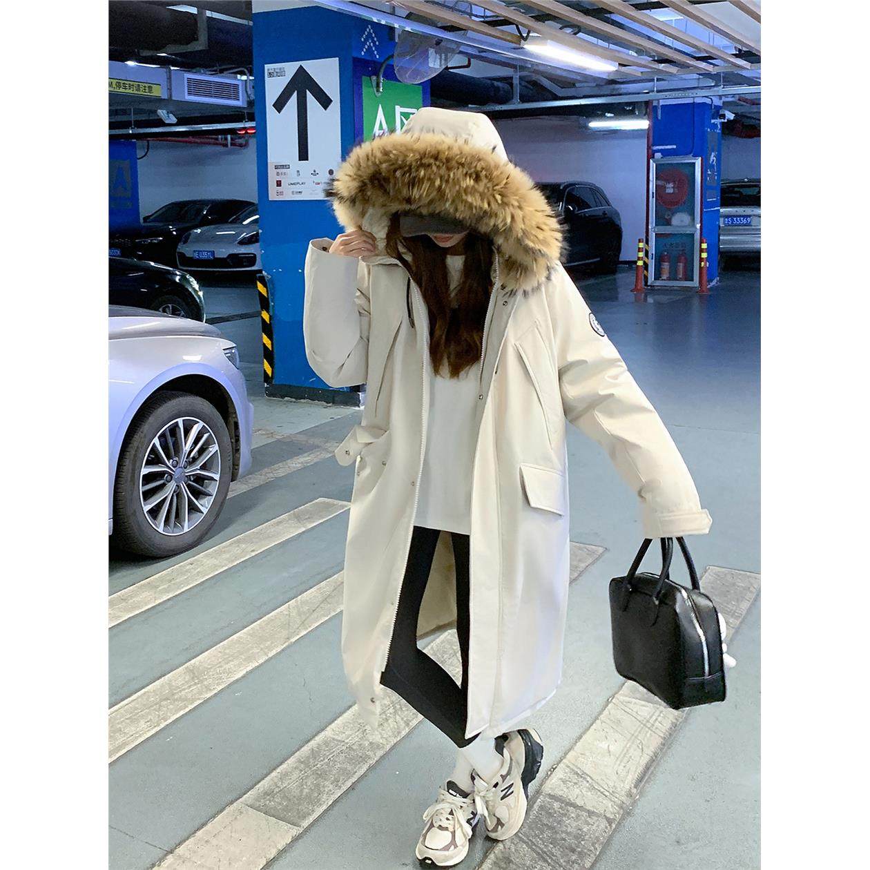 2025冬季新款棉服女中长款过膝工装棉袄大码加厚宽松冬装棉衣外套,淘宝优惠券,粉丝福利购,淘宝优惠卷