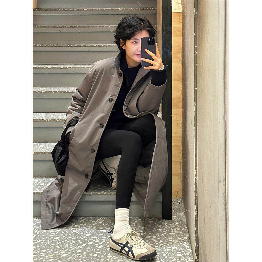 周浪清小个子灰色长款轻薄棉服女2025年新款秋冬保暖棉衣宽松外套,淘宝优惠券,粉丝福利购,淘宝优惠卷
