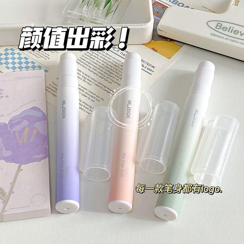 得力笔型胶棒固体胶儿童安全无甲醛款专用小学生高粘度笔形幼儿园手工课学生用强力胶水用品棒棒胶笔快干透明 - 图0