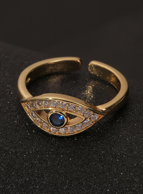 光明会全视之眼戒指项链共济会徽章恶魔之眼女式指环配饰首饰潮