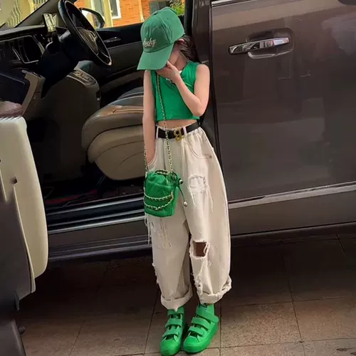Летние тонкие белые штаны, джинсы, свободный крой