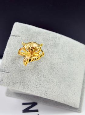 沙金仿黄金戒指女尾戒