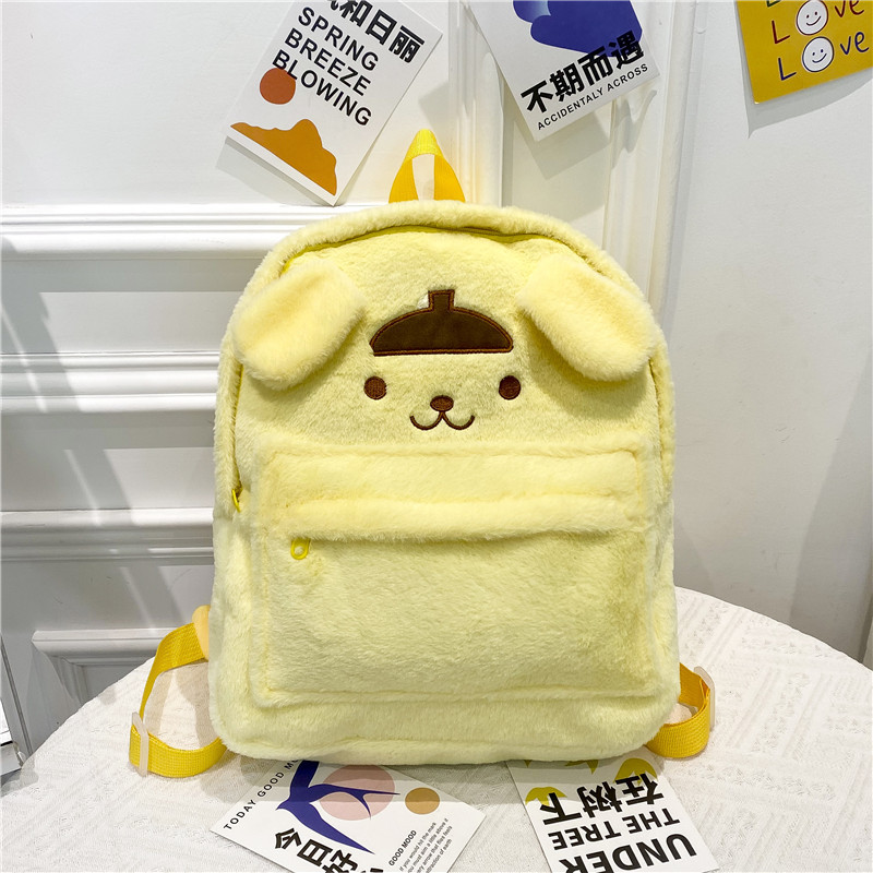 kuromi backpack儿童毛绒双肩包卡通迷你书包kid mini ita bag-图2