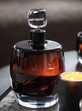 意式轻奢玻璃酒具酒柜茶几摆件