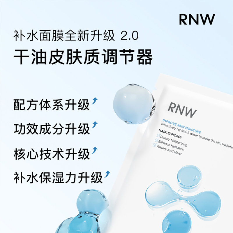 小鱼海棠RNW面膜女补水保湿玻尿酸收缩毛孔官方旗舰店正品熬夜男 - 图0