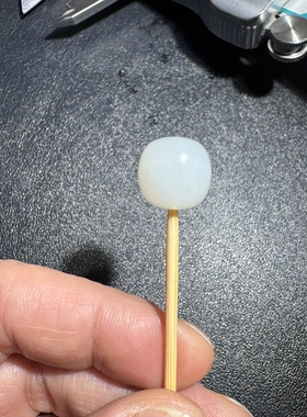 新疆和田玉白玉籽料桶珠勒子手链配珠文玩配饰尺寸卡12