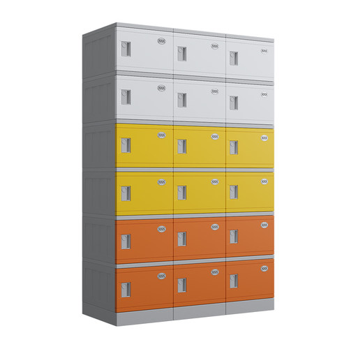 ABS塑料更衣柜 员工健身房浴室洗浴澡堂游泳馆防水彩色书包储物柜 - 图3