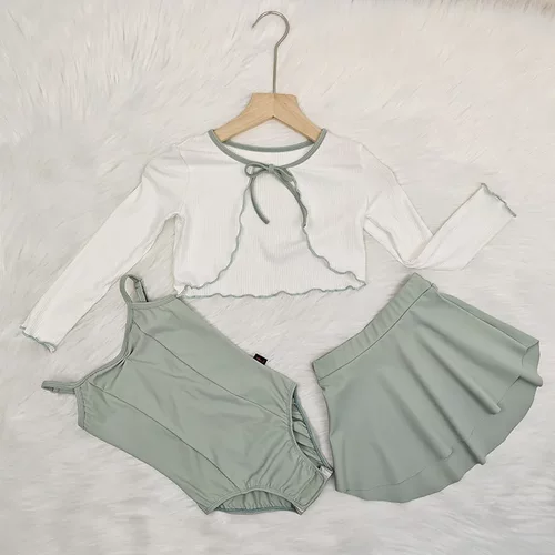 儿童舞蹈服外套夏季小披肩女童吊带练功服芭蕾中国跳舞外搭体操服 - 图2