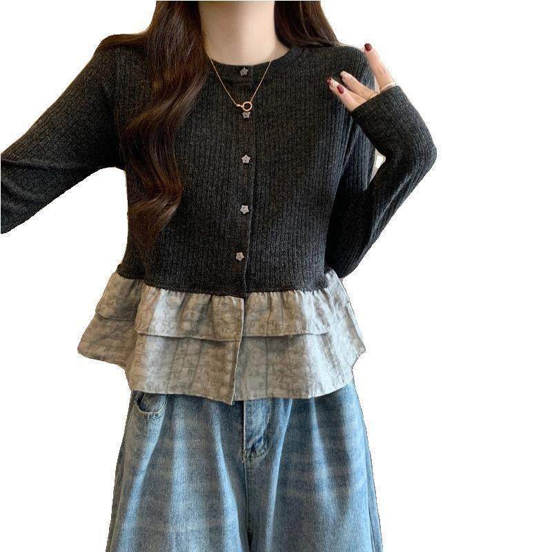 大码独特荷叶边下摆正肩t恤女装春季胖mm显瘦漂亮娃娃衫短款上衣,淘宝优惠券,粉丝福利购,淘宝优惠卷