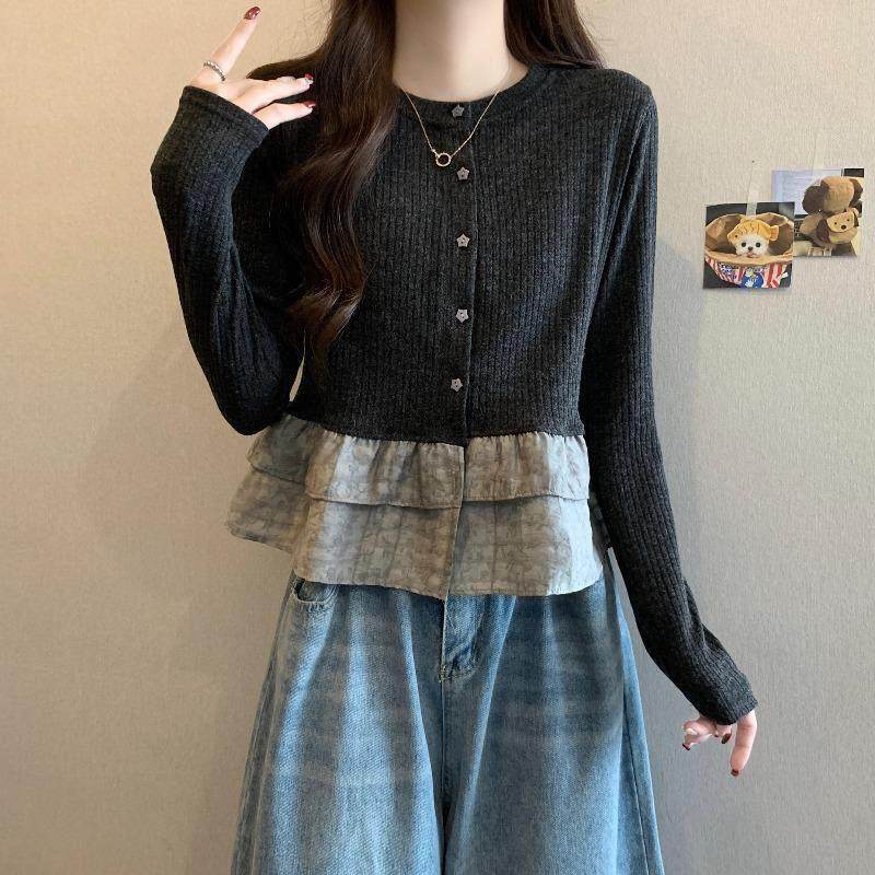 大码独特荷叶边下摆正肩t恤女装春季胖mm显瘦漂亮娃娃衫短款上衣,淘宝优惠券,粉丝福利购,淘宝优惠卷