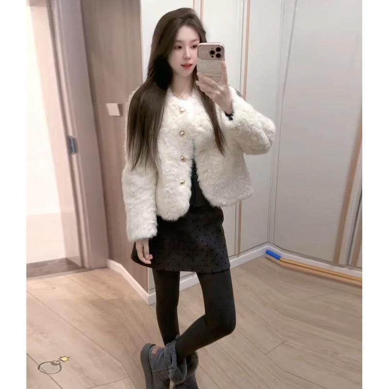 富家千金羊羔毛短外套女冬季2025新款小香风保暖皮毛一体毛毛上衣,淘宝优惠券,粉丝福利购,淘宝优惠卷