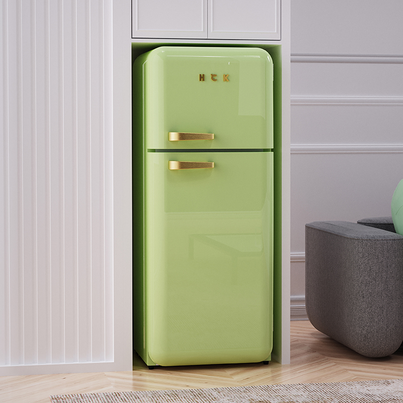HCK哈士奇双门复古冰箱小香风Pro家用小型客厅变频风冷网红高颜值 - 图2