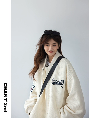 Ретро бейсбольная форма, кардиган, куртка для отдыха, в американском стиле, коллекция 2023, изысканный стиль, оверсайз