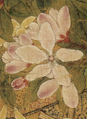 南宋李嵩花篮图春临摹画稿画心