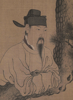 五代十国 周文矩 文苑图 仿古人物高士微喷临摹画稿范本复制画心