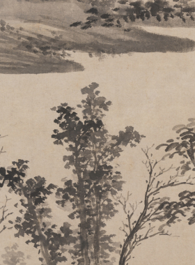 沈周溪桥仿友图高清原大临摹画稿