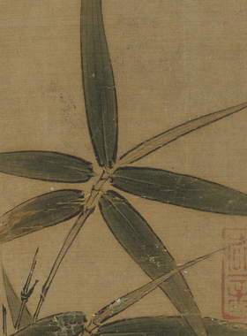 李安忠竹鸠图临摹画稿画心微喷