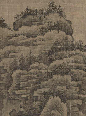 宋代秋山图学习参考临摹大图画心