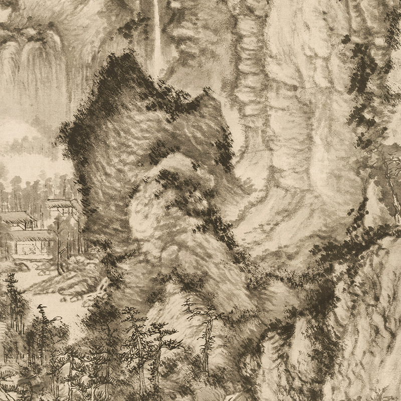 元 王蒙 青卞隐居图元代山水高清微喷复制临摹画稿仿古原大挂画,淘宝优惠券,粉丝福利购,淘宝优惠卷