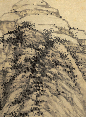 明 沈周 魏园雅集图 高清微喷国画宣纸本画稿装饰画绢布临摹画心