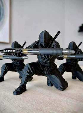 3d打印爆款玩具忍者笔架桌面装饰摆件文具收纳个性创意支架摆件