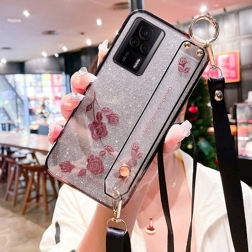 适用于红米K60E手机壳小米K60E保护5G硅胶套redmik全包防摔redmi软壳k6oe腕带e5g斜跨可背挂绳支架花创意新款 - 图2