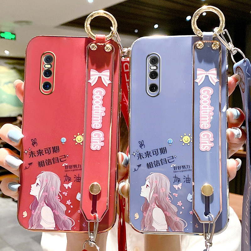 vivox27手机壳vivo x27pro保护硅胶套V1829A全包T防摔软壳vivix女潮牌vovix步步高vovox外壳网红腕带挂绳新款 - 图0