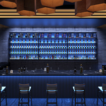 Clear Bar Counter Wine Cabinet Custom Red Wine Rack Beer Show Rack Bar Wine Rack Wall-mounted Wine Rack Industrial Wind Wine Wall