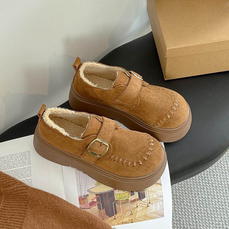 春秋加绒勃肯鞋女2026新款厚底小个子增高懒人乐福鞋保暖鞋0113z,淘宝优惠券,粉丝福利购,淘宝优惠卷