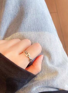 猪鼻漂亮香港银饰戒指