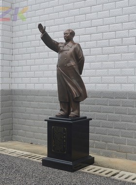 122.6紫铜挥手像 公园广场紫铜雕像 公司大厅摆件c5