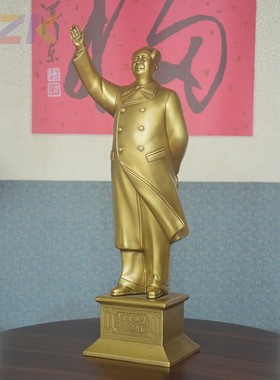 韶山主席铜像全身站像 家居客厅摆件 毛爷爷挥手铜雕塑像c4