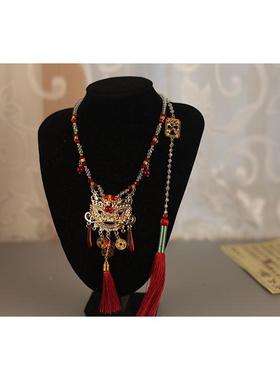 醒狮合金璎珞古风马面裙配饰圆珠