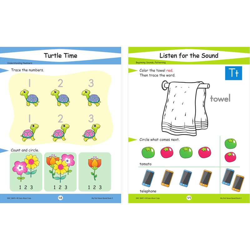 My First Never Bored Activity Book 智趣满分系列NeverBored2英文原版益智启蒙游戏手工书Evan Moor 3-6岁EvanMoor - 图1